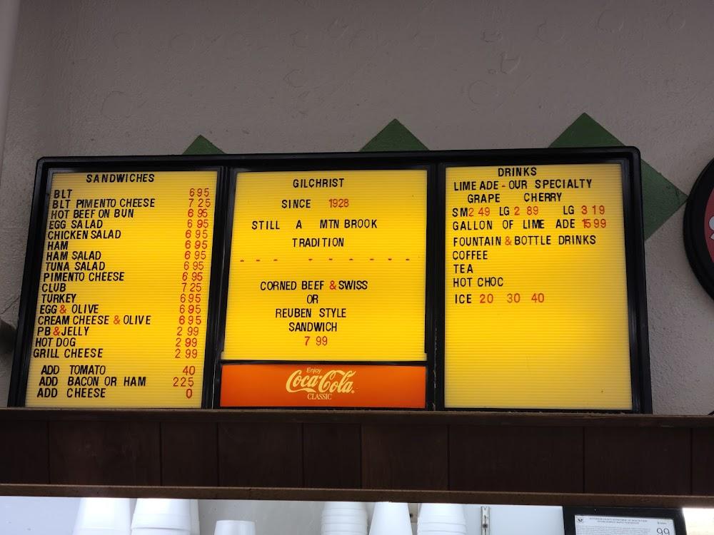 Gilchrist Menu image 2